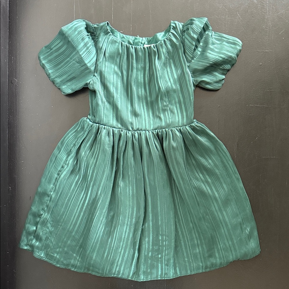 Cat & Jack Shimmering Green Formal Christmas Dress